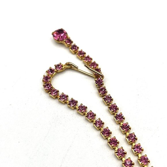 Juliana Delizza Elster Necklace Pink Cha Cha Rhinestone Crystal Cluster Necklace - Picture 6 of 9